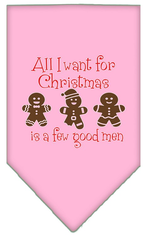 All I want is a Few Good Men Screen Print Bandana Light Pink Large